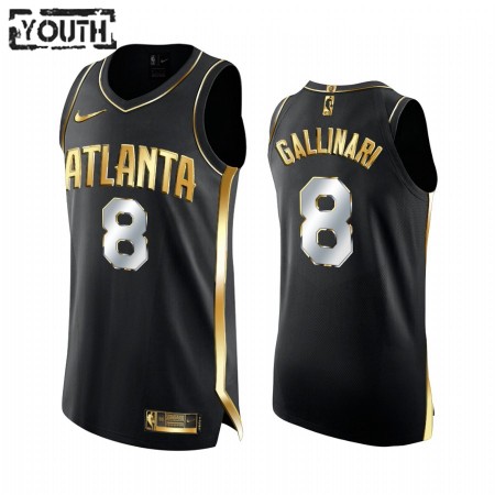 Camiseta Niños Atlanta Hawks Danilo Gallinari 8 2020-21 Negro Golden Edition Swingman